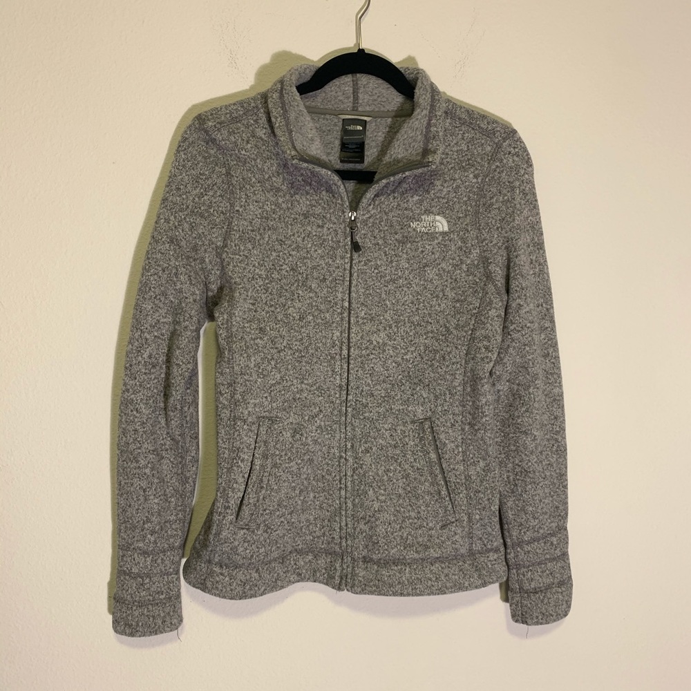 The North Face Light Gray Heather Fleece Jacket